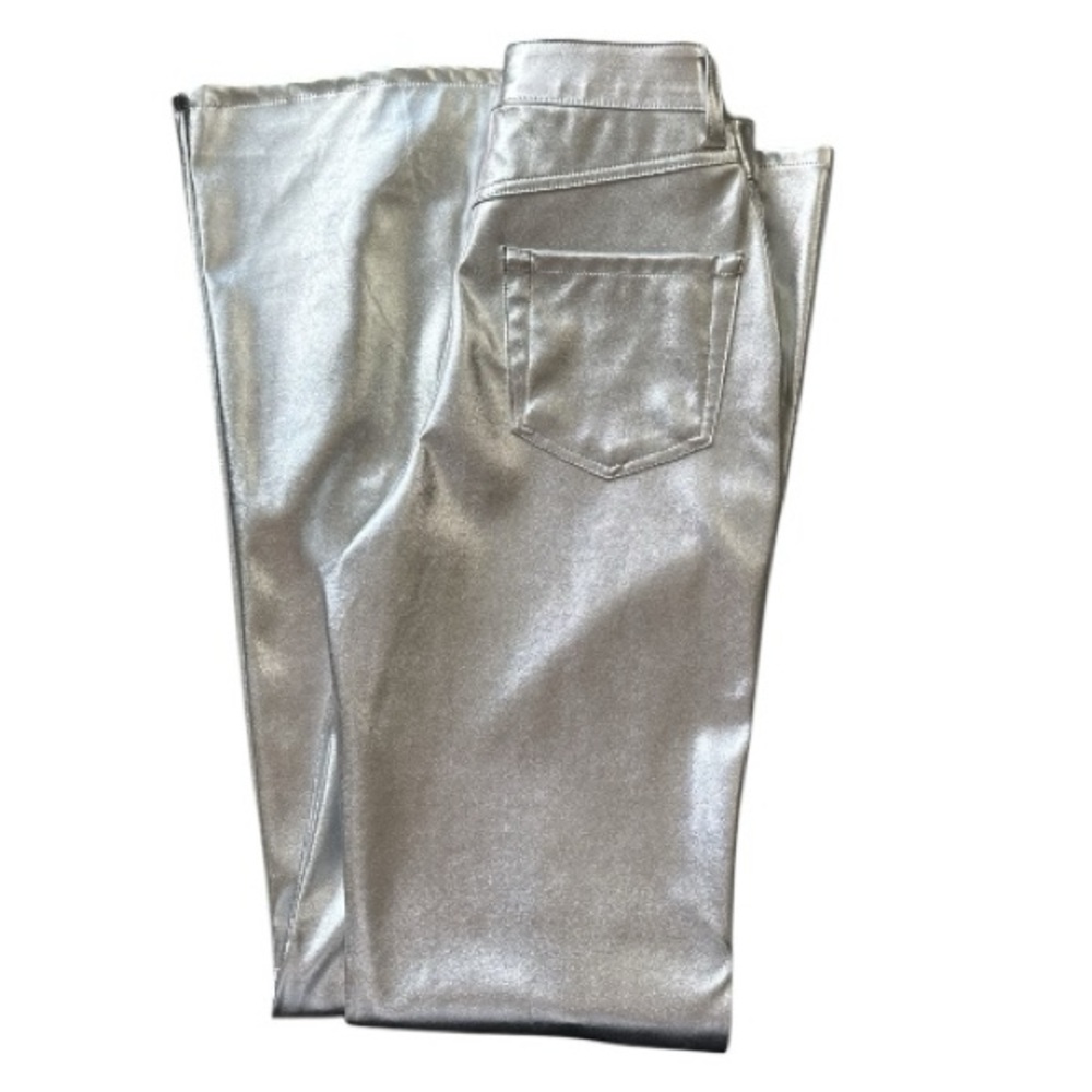 Wild Fable silver faux leather jeans size 00 NWOT EB0058 - Picture 2 of 4